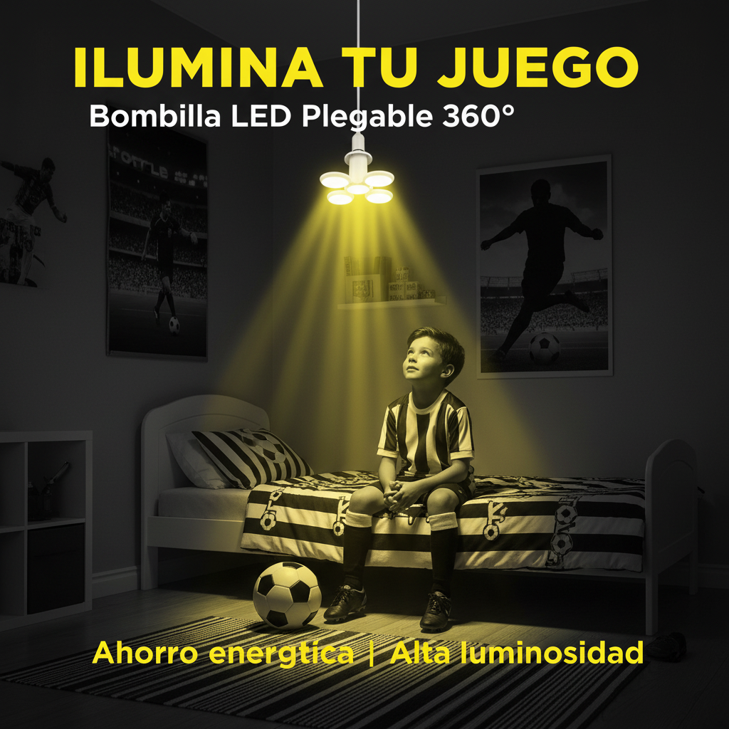 Bombilla fútbol habitación niño versión 2