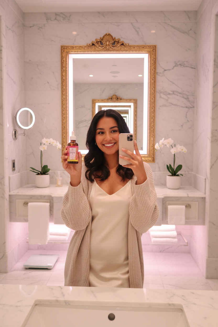 Selfie latina baño